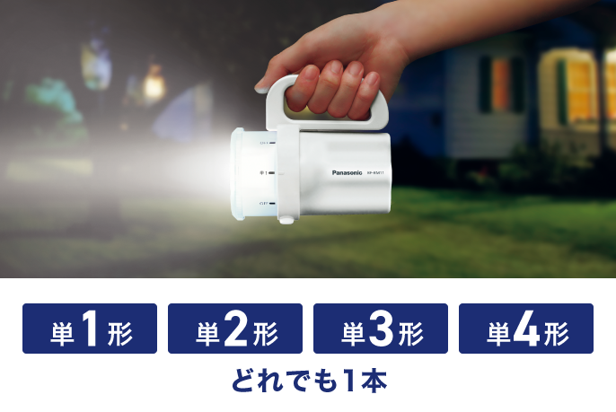 単1形 単2形 単3形 単4形　どれでも1本