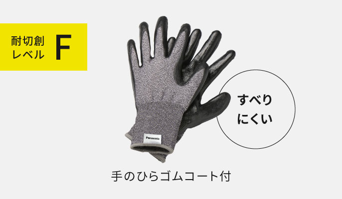 耐切創手袋 プロユース 手のひらゴムコート付 耐切創レベルF