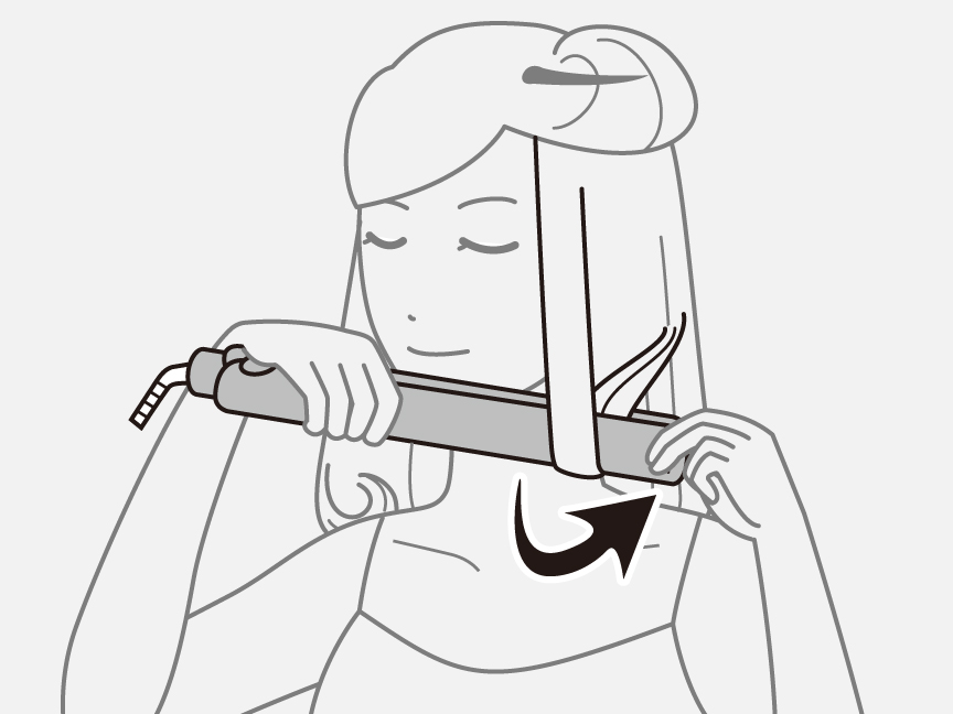 アイロンを使用するイラスト