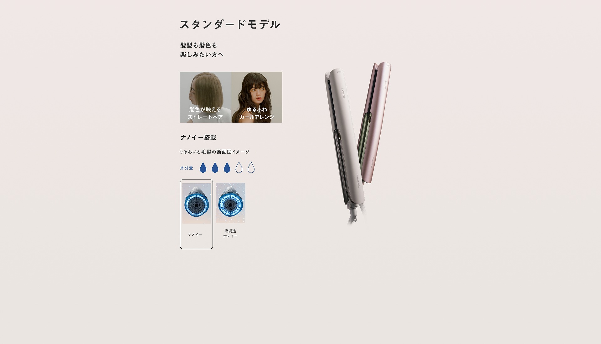 ストレートアイロン ナノケア ナノイーの効果とモデル比較 | ヘアケア