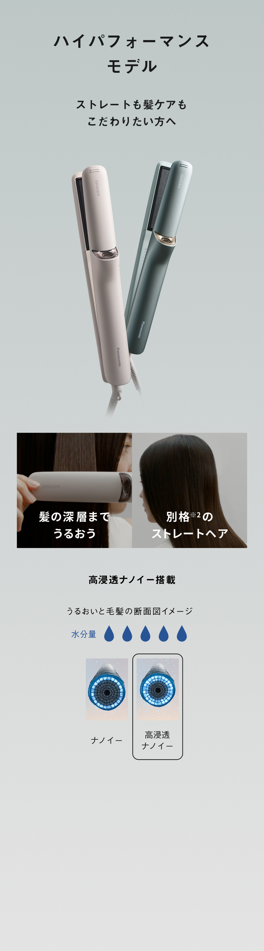 ストレートアイロン ナノケア ナノイーの効果とモデル比較 | ヘアケア