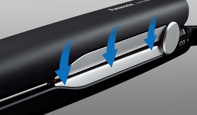 写真：本体側面のデザインカット部分のアップ