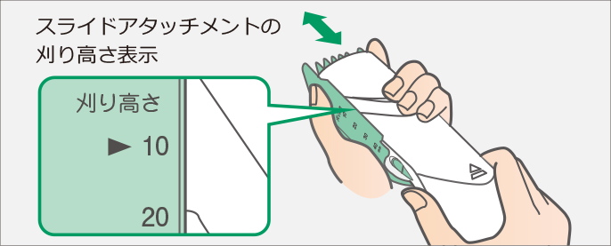 刈り高さを調節