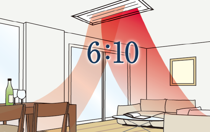 風量バランスが6：10であることを説明する画像です。