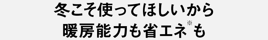 冬こそ使ってほしいから  暖房能力No.1