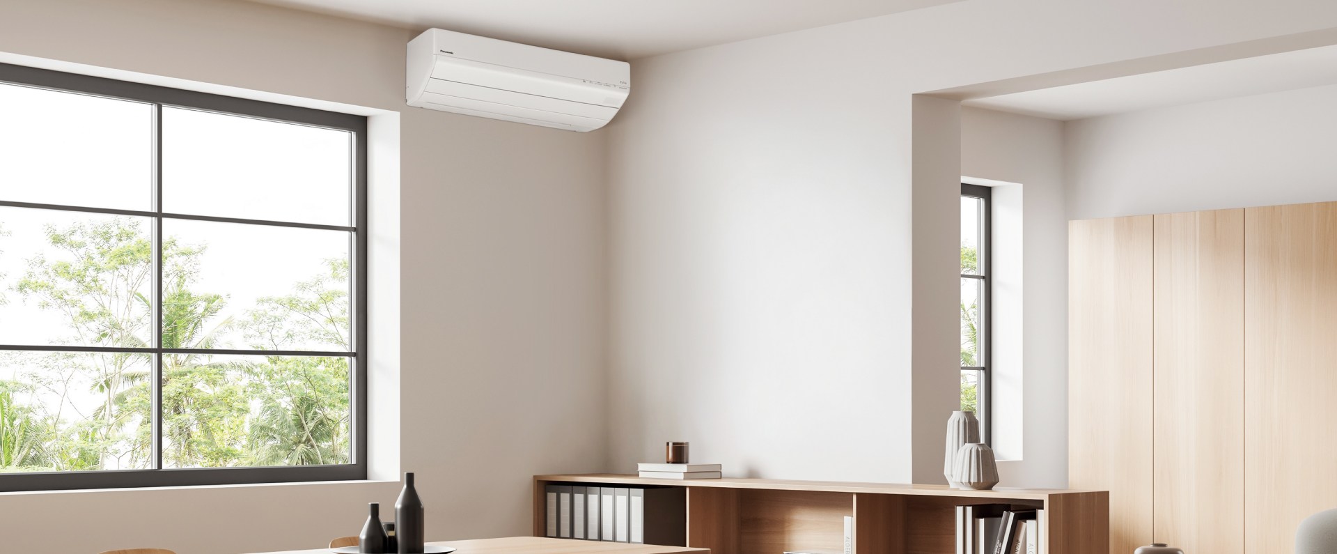 エアコンが部屋に馴染んでいる画像です