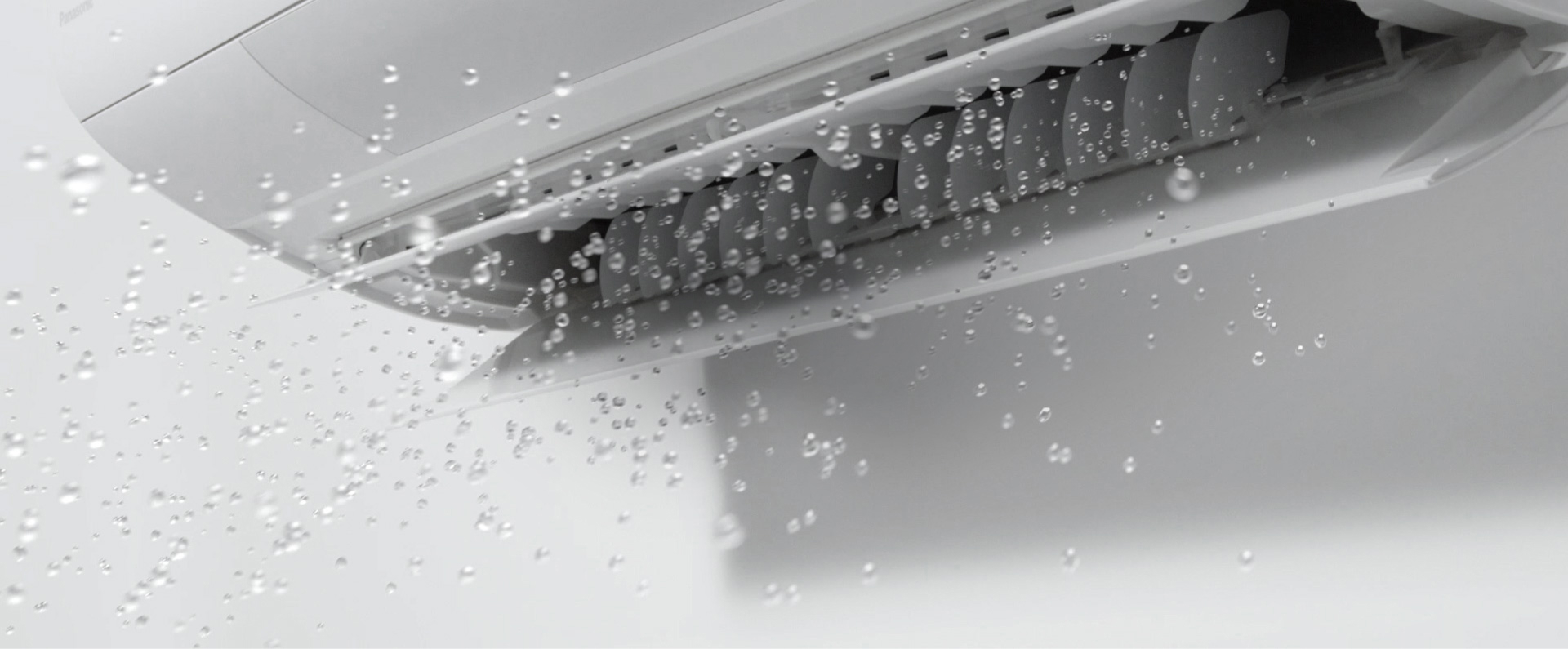 エアコンからナノイーXが放出されているイメージ画像です