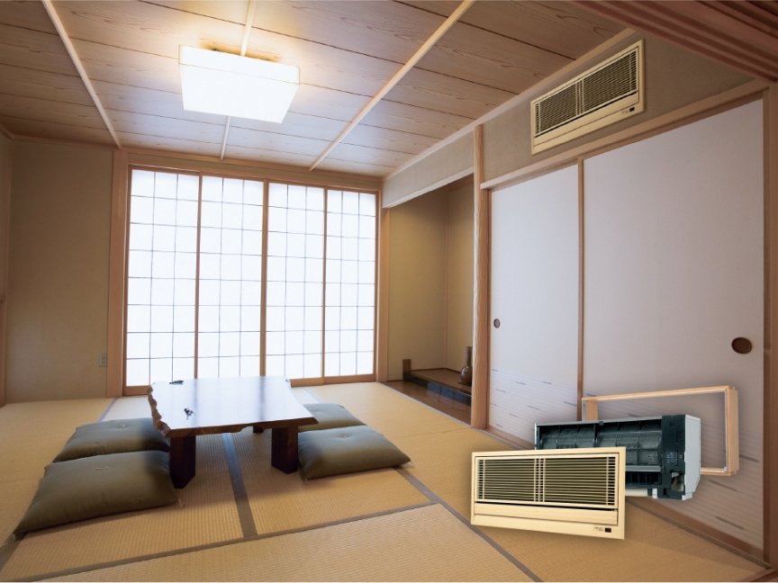 壁ビルトインエアコンの使用シーンの画像です