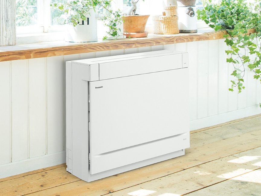 寒冷地エアコン床置きタイプの使用シーンの画像です