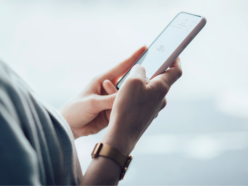 エオリア アプリを使用する人の画像です