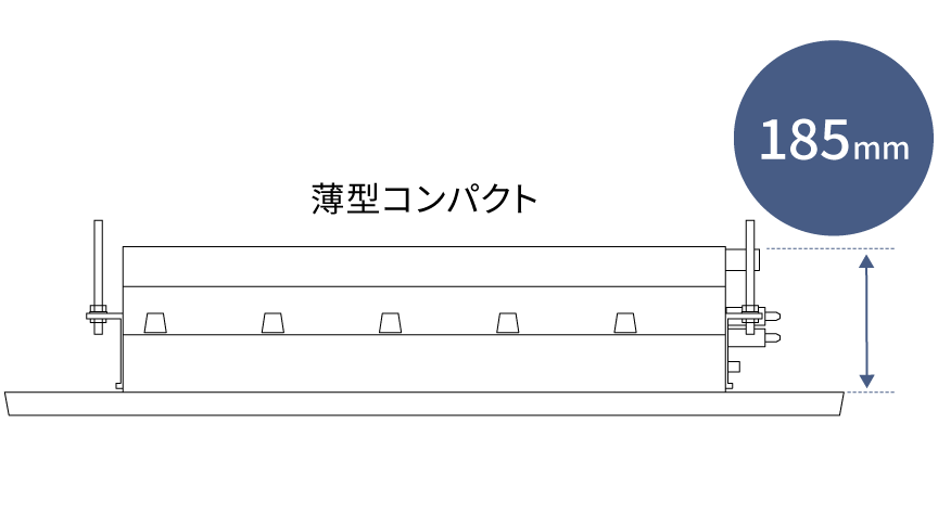 薄型コンパクト185mmをイメージした画像です