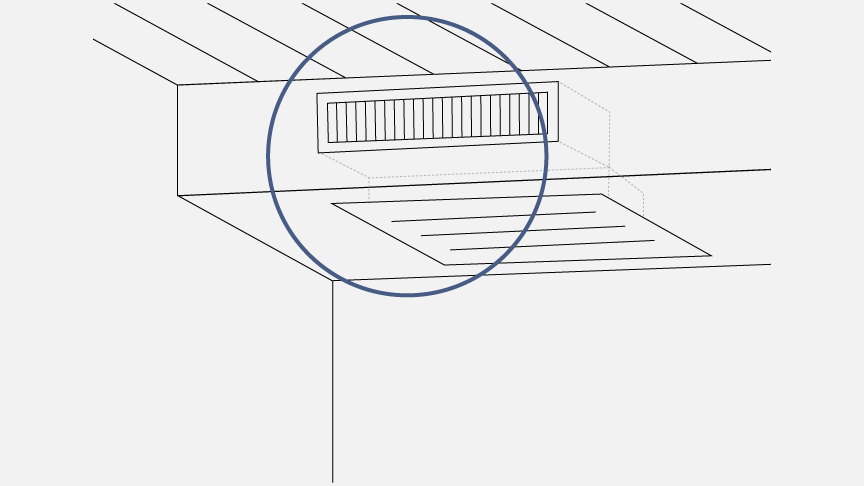 下り天井にビルトイン可能
