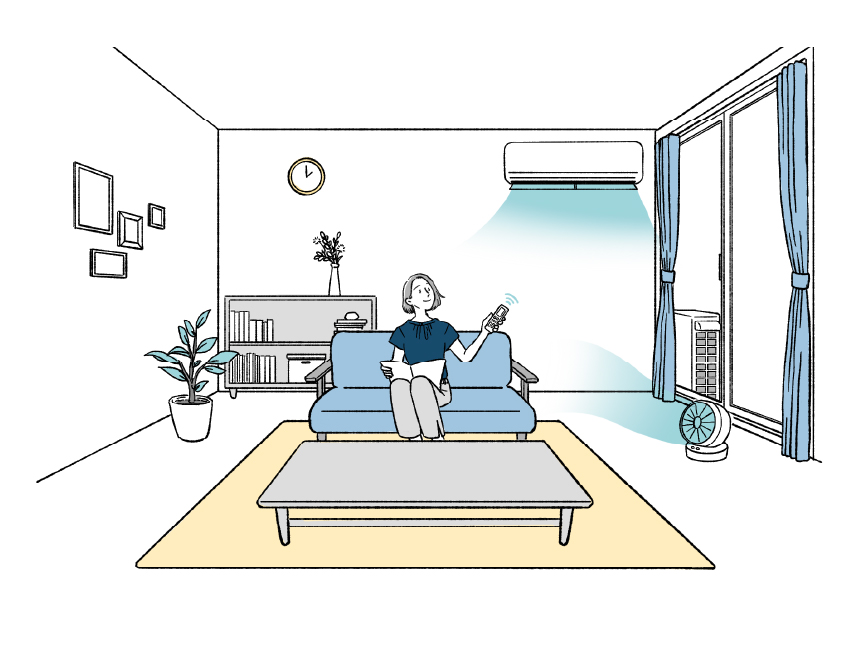 これを知っておけば、冷房も暖房もお得に活用。エアコン節電術7選のメインビジュアルです