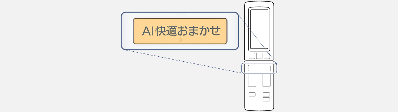 リモコンのAI快適おかませボタンの画像です