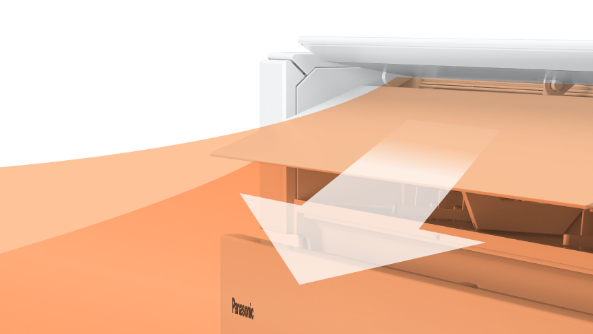 暖房の気流をイメージした画像です