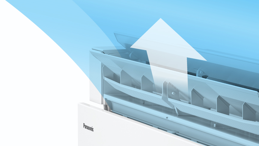 冷房の気流をイメージした画像です