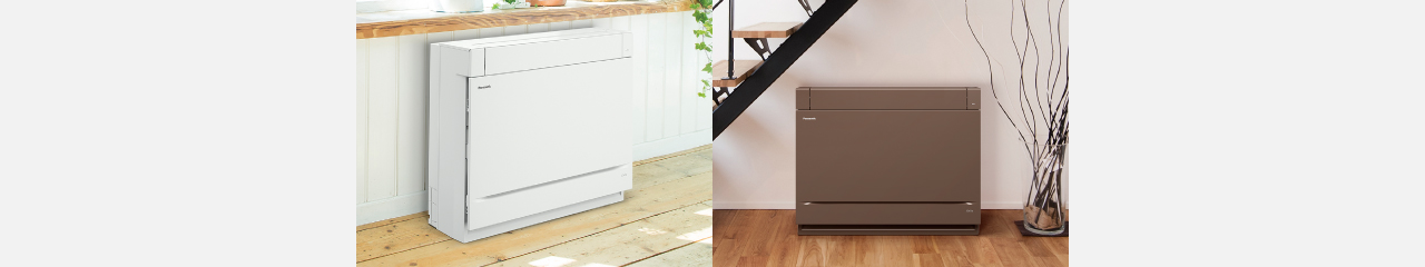 床置きエアコンの設置イメージ画像です。