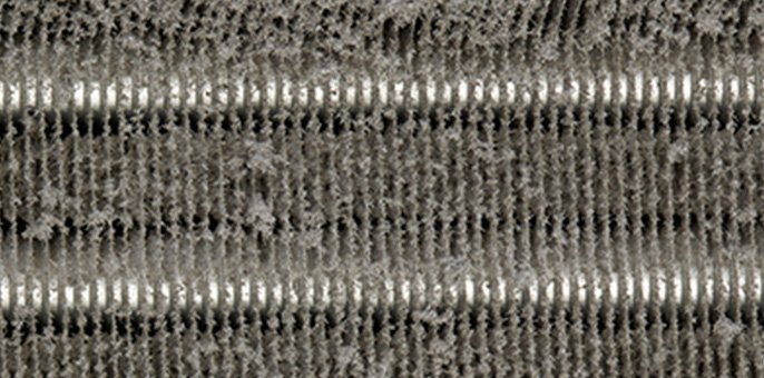 熱交換器にホコリがビッシリついたイメージ画像です。