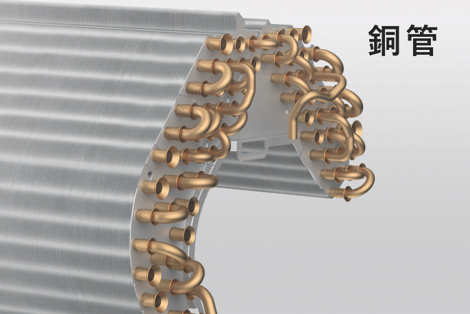 銅管をクローズアップした画像です