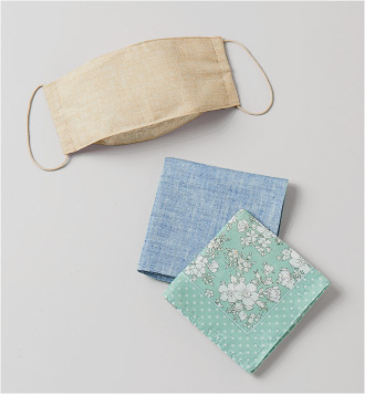 ハンカチやマスクなど使用頻度の高い小物