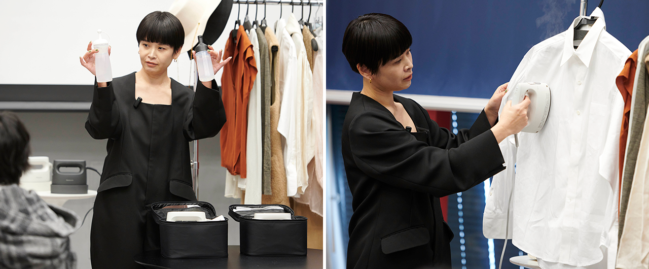 狭い空間でも短時間でスチーム掛け