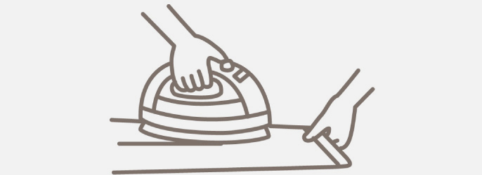 縫い目を引っ張る