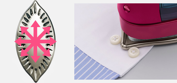 ワイドスペースとスリムヘッド