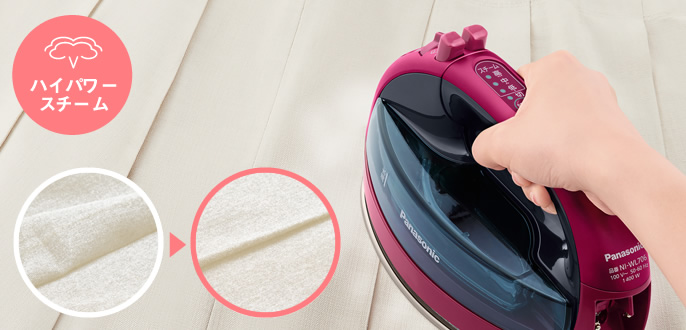 プリーツの折り目をしっかりつける