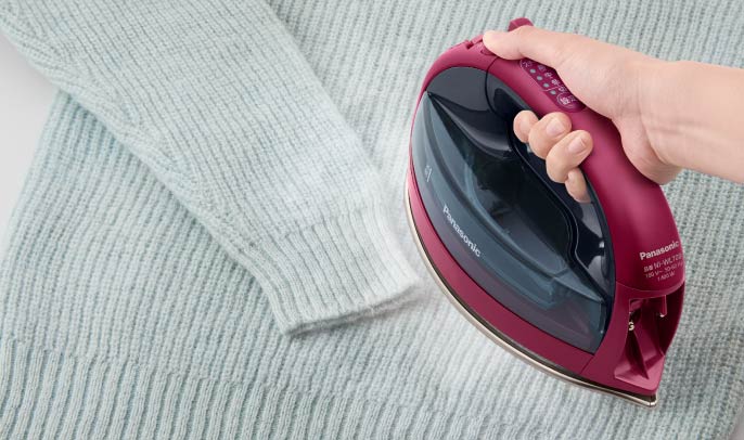 のびた袖口もスチームで元通りに