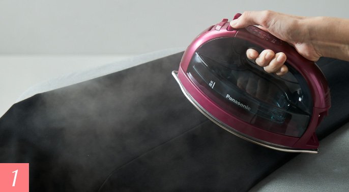 浮かしがけでスチームを浸透させる