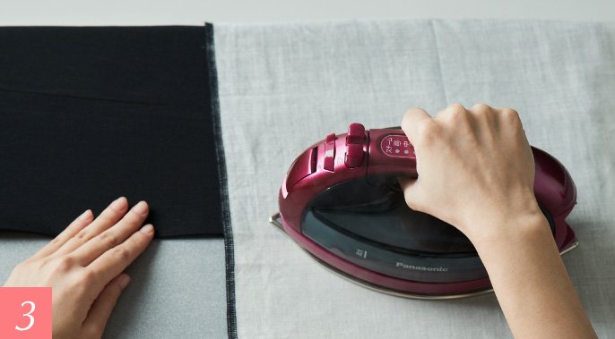 押さえがけで、折り目をつける