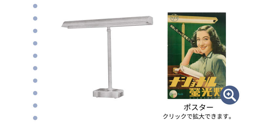 1951年 蛍光灯スタンド発売