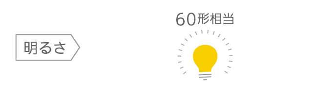 明るさ,60形相当