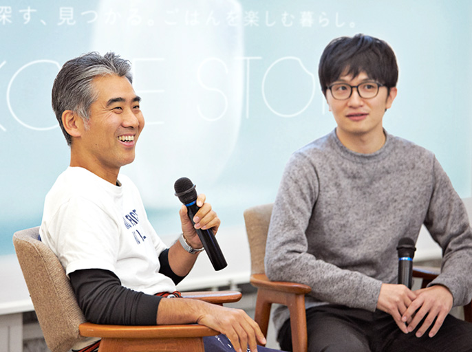 写真:小池理雄さん（左）と平井巧さん（右）の対談