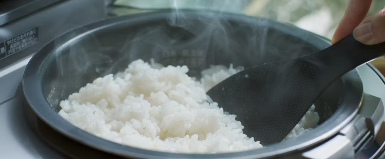 炊き立てのご飯の写真
