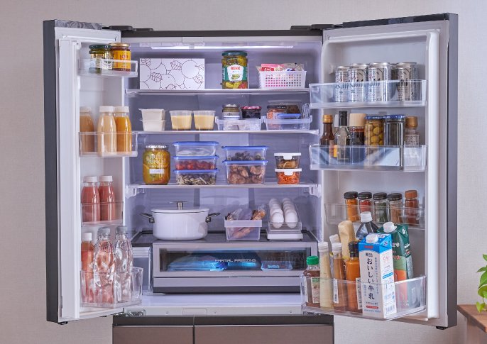 冷蔵庫内の食品収納イメージ