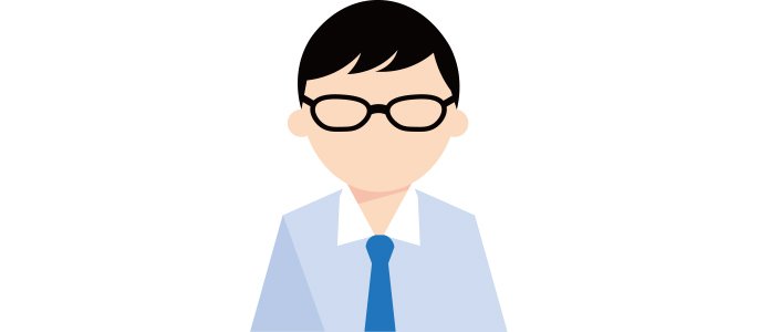 眼鏡をかけた男性イラストのイメージ