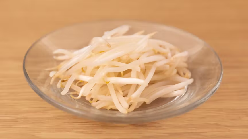 レンジで調理したもやしの様子