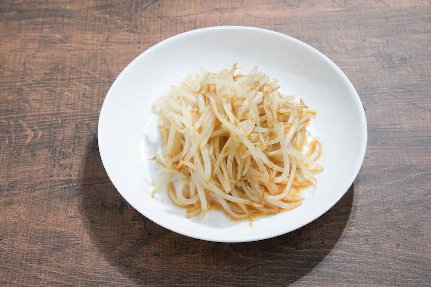 レンジで調理したもやし