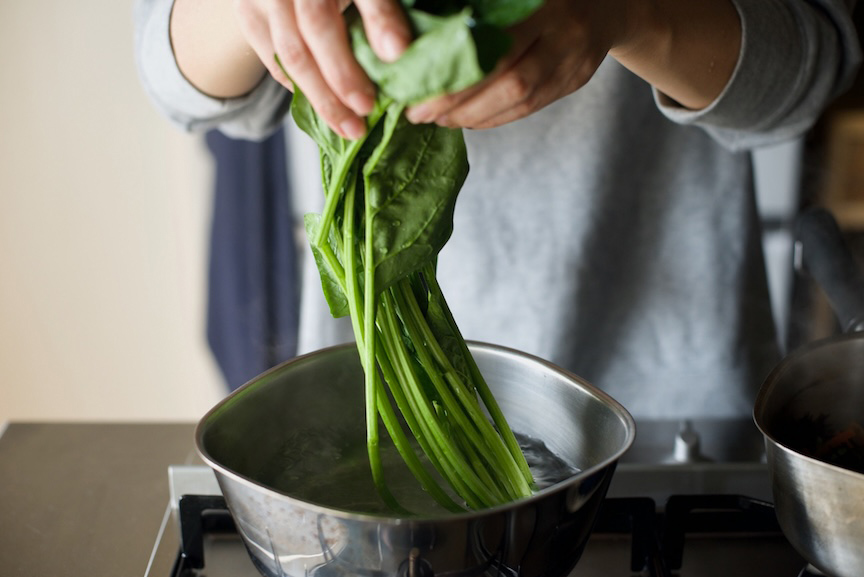 写真：下茹での様子