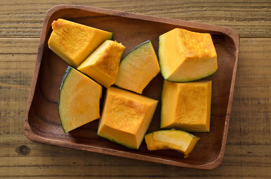 写真：カットしたかぼちゃ