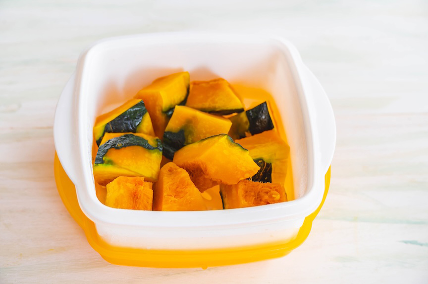 写真：加熱したかぼちゃ