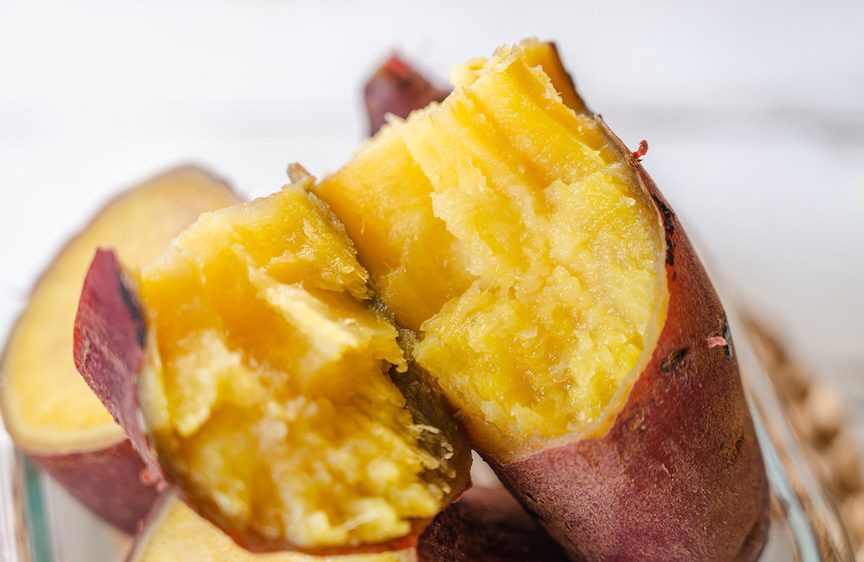 写真：加熱したさつまいも