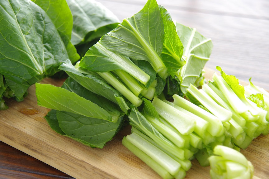 写真：切られたほうれん草