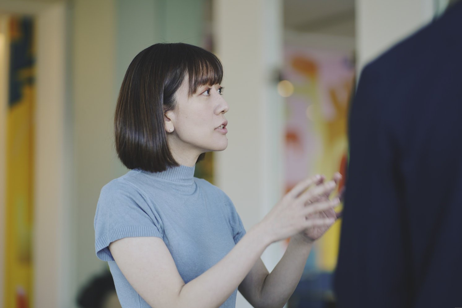 ものづくりについて話す佐伯美紗子氏の写真