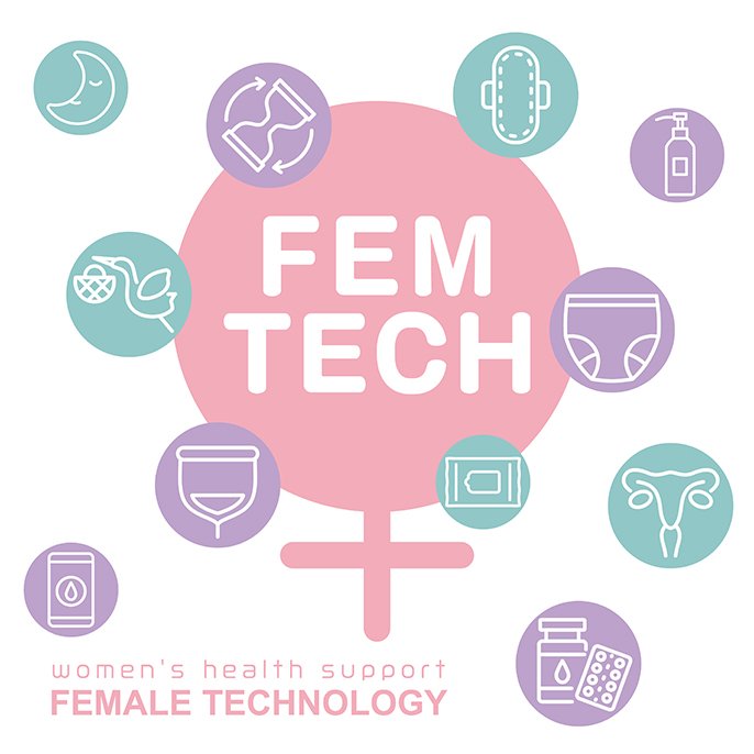FEM TECH womwn's health support FEMALE TECHNOLOGY
