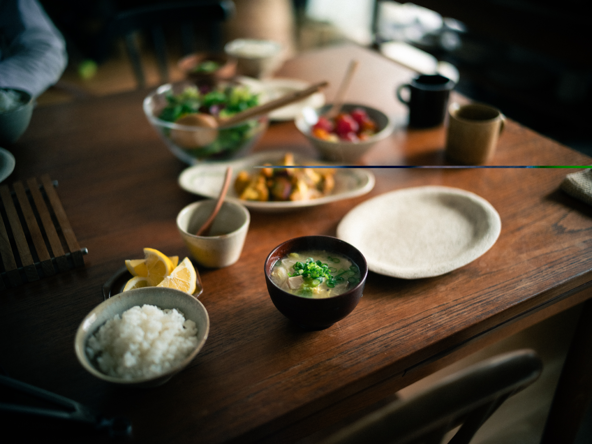 朝食の食卓