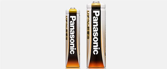 リチウム乾電池：Panasonic リチウム乾電池のイメージ