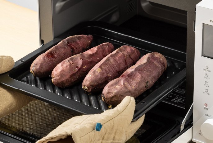 NE-FS3Cの自動メニューで焼き芋をつくる様子