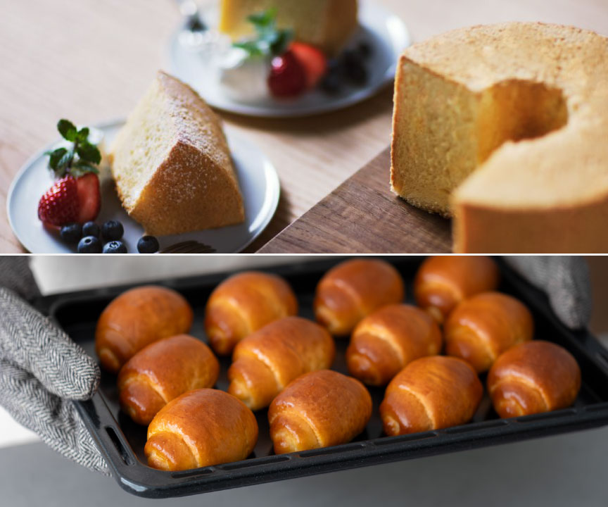 手作りケーキ、パン